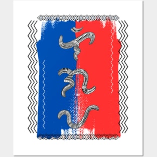 Philippine Flag / Baybayin word Ligaya (Happiness) Posters and Art